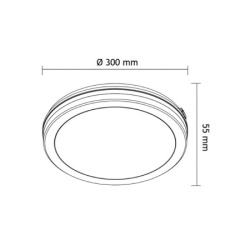 Ningbo LED plafonjera 24W, promenljiva boja svetla   ( E201827 )-2