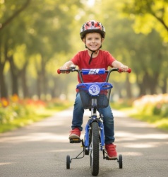 No Fear Bicikl 16" za decu model 721-16 sa pomoćnim točkovima - Plavi