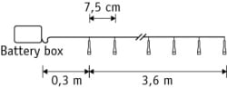 Novogodišnja dekoracija - led string 360cm 1034285 - warm white - edl ( 041304 )-2