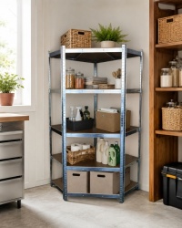 Office Elegante Ugaona Metalna Polica 180x90x40 cm 5 Nivoa Nosivost 875 kg ( OE-MS-1809040C )