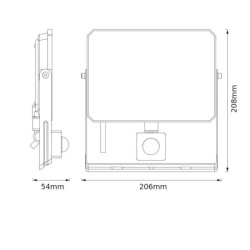 Osram fl reflektor lux senzor 50w 3000k ip65 crni ( o89808 ) -2