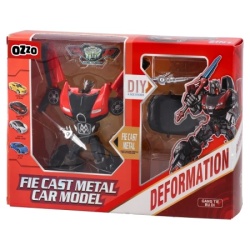 Ozzo diecast igračka robot transformers bugati crvena ( 885183 )