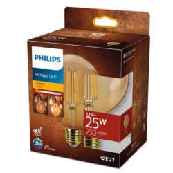 Philips LED sijalica Vintage 3,1W(25W) E27 G95 1800K gold ND-2