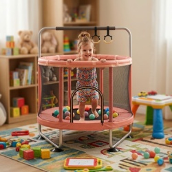 Playtime sobna trambolina za decu 845 roze