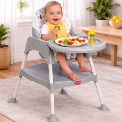Playtime stolica za hranjenje 2u1 614 siva