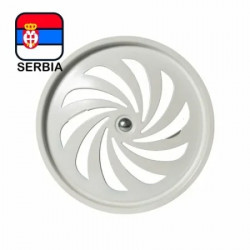 Poklopac ventilacione štucne fi 118mm bela plastificirana-hv lim ( 8435 )