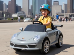 Porsche RUF CTR3 Sivi Automobil za decu Licencirani ( EVA Gume i Kožno sedište )