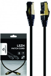 PP8-LSZHCU-BK-0.25M Gembird Mrezni kabl S/FTP Cat.8 LSZH patch cord, black 0.25m - Img 1