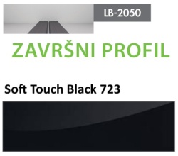 Profil Zidni MDF Završni LB-2050-B Soft Touch Black (723) 2800x133x18mm ( 026-111 )
