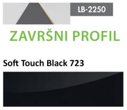 Profil Zidni MDF Završni LB-2250-B Soft Touch Black (723) 2800x115x12mm ( 026-121 )