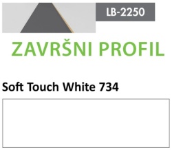 Profil Zidni MDF Završni LB-2250-B Soft Touch White (734) 2800x115x12mm ( 026-123 )