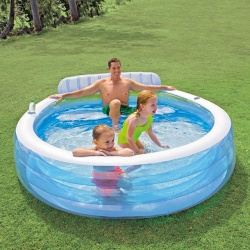 Proizvod sa nedostatkom - OUTLET - Intex Family Lounge porodični bazen sa sedištem 229x218x79cm ( 57190 )