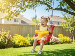 Proizvod sa nedostatkom - OUTLET - Ljuljaška za decu SARA - Crvena