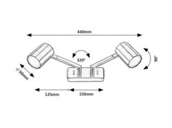 Rabalux Karter Zidne lampe ( 73028 ) - Img 2