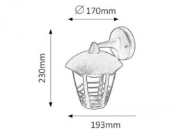 Rabalux Marseille spoljna zidna svetiljka ( 8617 ) - Img 3