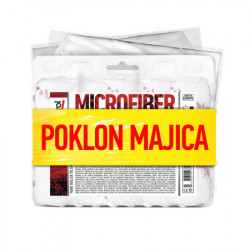 Radijator valjak Mikrofiber red line 10cm rezerva 10kom + majica gratis Beorol ( RMFRLR10PAK ) - Img 1