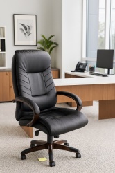 Radna fotelja - Buffalo ( Crna Eko koža )