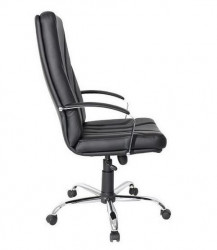 Radna fotelja - KliK 5500 CR CR LUX (prirodna koža) - Crna - Img 2