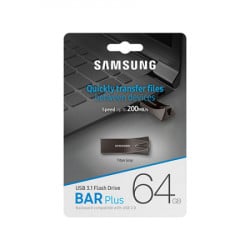 Samsung 64GB USB flash drive, USB 3.1, BAR plus black ( MUF-64BE4/APC ) - Img 4