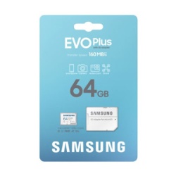 Samsung MicroSD 64GB, EVO Plus, SDXC, UHS-I U3 V10 A1, Read 160MB/s, for 4K and FullHD video recording, w/SD adapter ( MB-MC64SA/EU ) -4