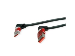 Secomp roline 360° rotation usb 2.0 cable, c - a, m/m, 60w, red black, 2 m ( 5481 )-2