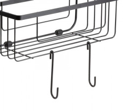 Shelf Nacka w/multi hanging hooks black ( 2768040 ) - Img 2