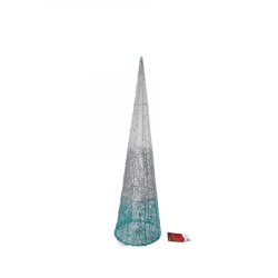 Shiny cone, jelka, svetlucava, tirkizna, LED, 60cm ( 760019 ) - Img 2