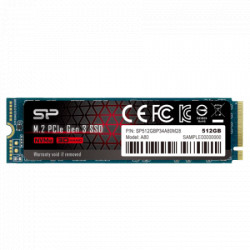 Silicon Power M.2 NVMe 512GB SSD, A80, Read up to 3,400 MB/s, Write up to 3,000 MB/s, 2280 ( SP512GBP34A80M28 )