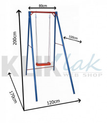 Single Fun 2 - ljuljaška za decu 100x80x200cm ( 1064 ) - Img 6