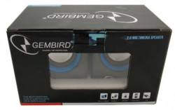 SPK-111 ** Gembird Stereo zvucnici Blue/black, 2 x 3W RMS USB pwr, 3.5mm kutija sa prozorom (399) - Img 4