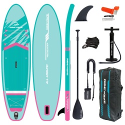 SUP daska na naduvavanje Ridewave svetlo plava - full set