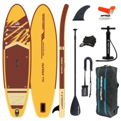 SUP daska na naduvavanje Ridewave žuta - full set