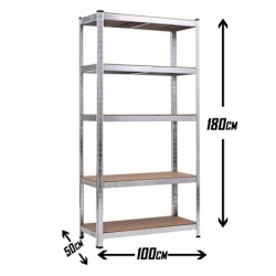 SuperHome 180x100x50cm 175Kg Metalna Montažna Polica ( 1598 )