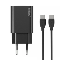 Superior su-p103 super fast pd 25w 3a type c na type c crni kucni punjac(cert) ( p1210 )