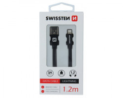 Swissten data kabl tekstil USB na iPhone 1.2m crn - Img 2