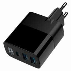  Gembird ta-uc-pdqc30lcd-bk-02 gan usb brzi punjac, 30w 3-port (2xusb-a+ usb-c), lcd, black-7