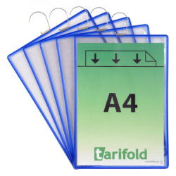 Tarifold ramovi sa folijom i kukom za kačenje, A4 uspravni pak. 1/5 plava ( 09CRT00E )