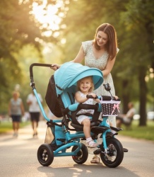 Tricikl Playtime 413 RELAX sa rotirajućim sedištem - Plavi