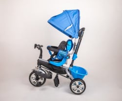 Tricikl T05 za decu sa mekim gumama - Plavi - Img 2