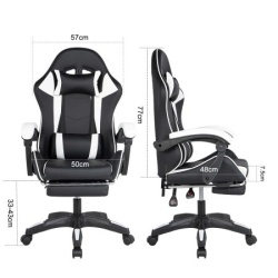 Trick gejmerska stolica storm crno bela ( 876 STORM BELA )-6