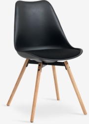 Trpezarijska stolica crna/hrast