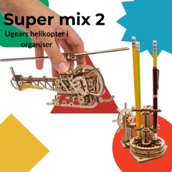 Ugears 3D puzzle super mix 2 (Helikopter i Organajzer) ( 8292)