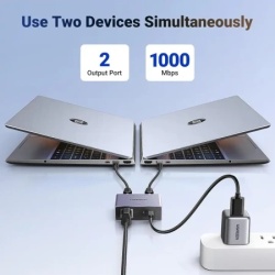 Ugreen nw301 rj45 gigabitni aktivni spliter 1 na 2 1000mbps ( 45311 )