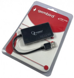 UHB-U2P4-02 ** Gembird USB2.0 4-port HUB, black (279) - Img 1