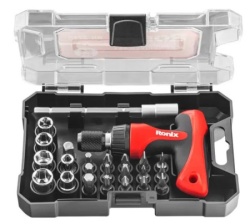 Ronix rh-2715 plc univerzalni set odvijaca sa nastavcima 24-delni cr-v -4