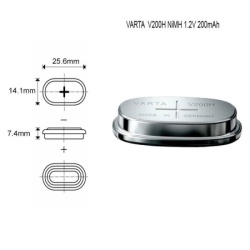 Varta v200h 1.2v 210mah nimh punjiva dugmasta baterija ( 5212 )