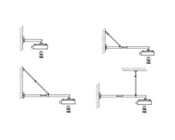 Vega WMC 39-140 zidni nosač za Short Trough projektor-2