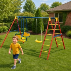 Velika 3u1 Metalna ljuljaška za dvorište 300x200x195