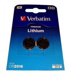 Verbatim CR2016 Litijumsaka baterija 2 komada 49934 ( CR2016V/Z )