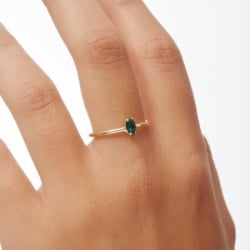 Victoria cruz etnia emerald gold prsten sa swarovski kristalom ( a4031-20da )-2